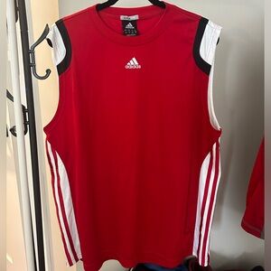 Red ADIDAS muscle shirt